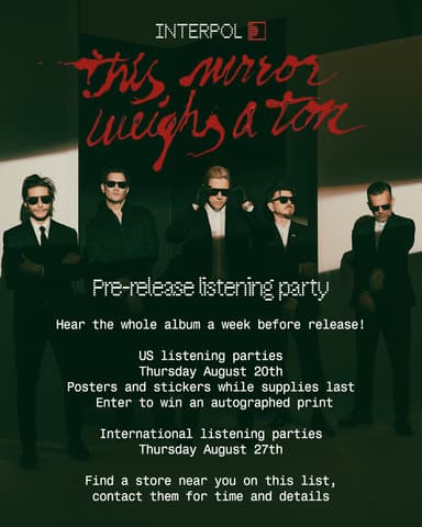 Interpol Listening Party