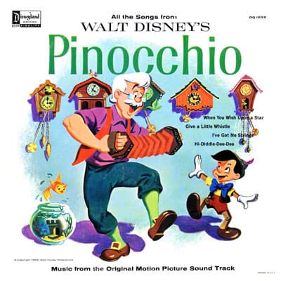 Various – Walt Disney'S Pinocchio vinyl cover art