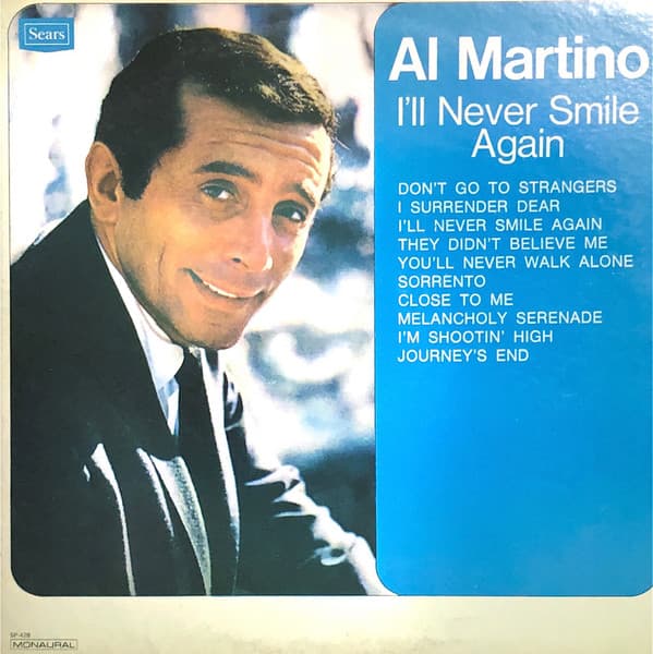 Al Martino – I'Ll Never Smile Again vinyl cover art
