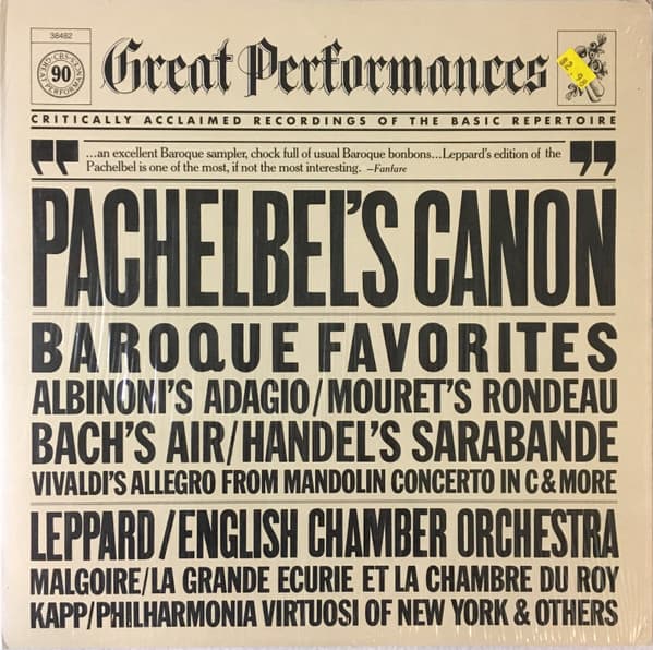 Raymond Leppard, English Chamber Orchestra, La Grande Ecurie Et La Chambre Du Roy, Jean-Claude Malgoire, Philharmonia Virtuosi, John Williams (7), Richard Kapp, Siegfried Behrend – Baroque Favorites vinyl cover art
