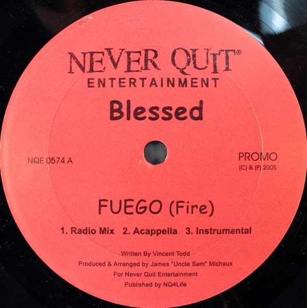 Vinny Blessed – Fuego (Fire) vinyl cover art
