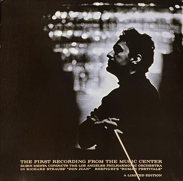 Zubin Mehta Los Angeles Philharmonic Orchestra – The First Recording From The Music Center vinyl cover art