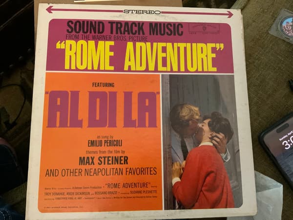The Cafe Milano Orchestra Max Steiner – Sound Track Music From The Warner Bros. Picture "Rome Adventure" And Other Neapolitan Favorites vinyl cover art