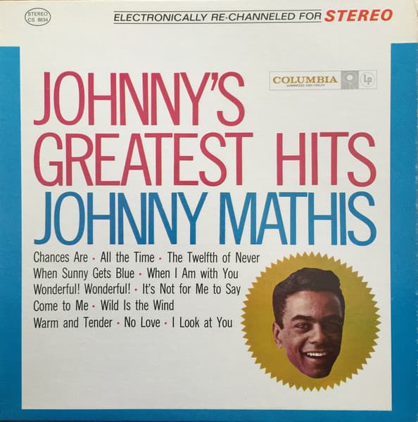 Johnny Mathis – Johnny'S Greatest Hits vinyl cover art