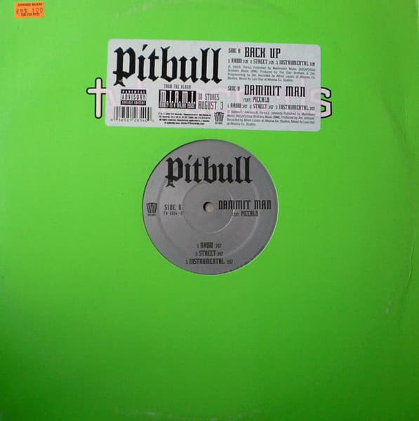 Pitbull – Dammit Man vinyl cover art