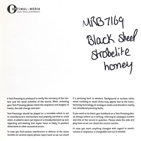 Black Sheep – Strobelite Honey vinyl cover art