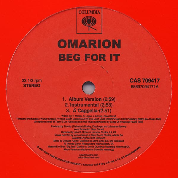Omarion – Midnight vinyl cover art
