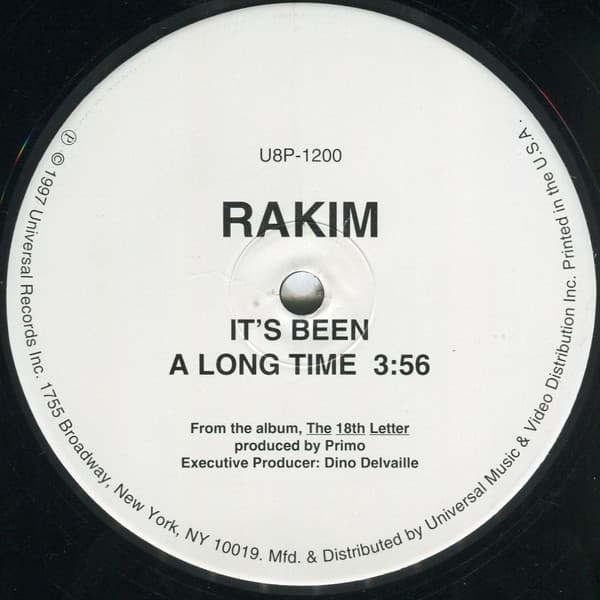 Rakim – It'S Been A Long Time vinyl cover art