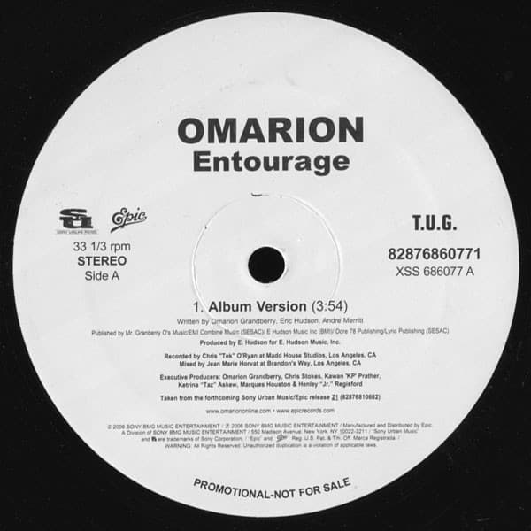 Omarion – Entourage vinyl cover art