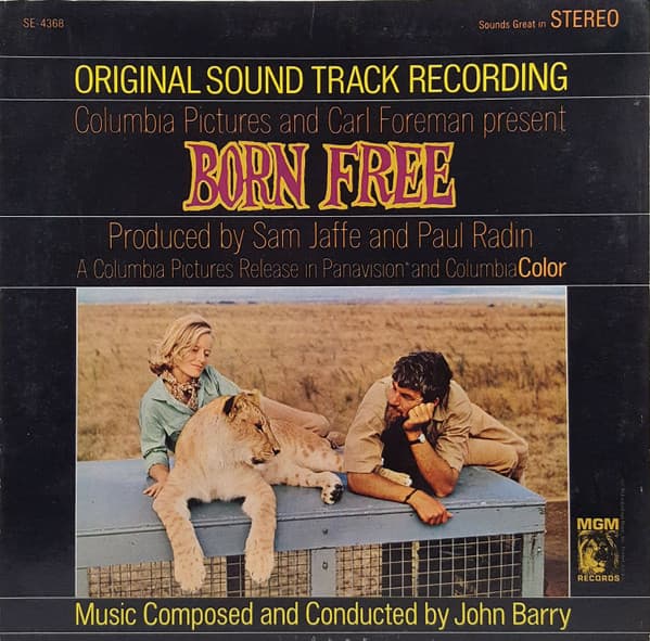 John Barry – Born Free (Original Sound Track Recording) vinyl cover art