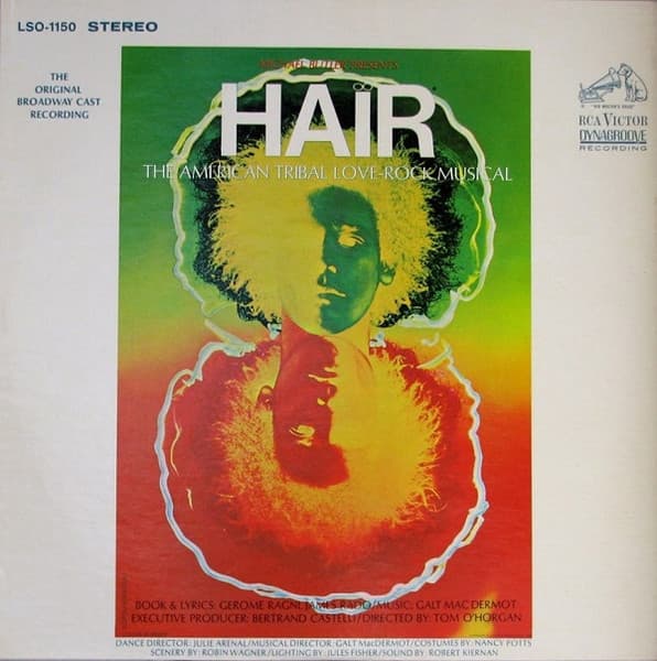 Various – Hair  (The American Tribal Love-Rock Musical) vinyl cover art