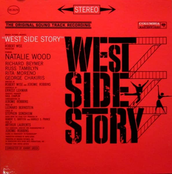 Leonard Bernstein – West Side Story (The Original Sound Track Recording) vinyl cover art