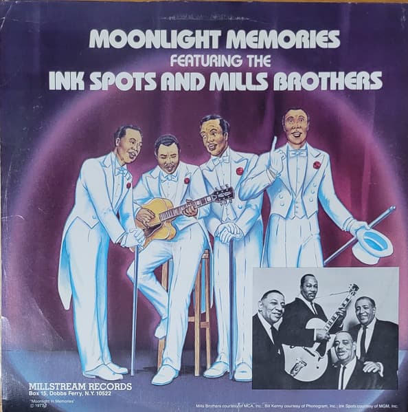 Various – Moonlight Memories Featuring The Ink Spots And Mills Brothers vinyl cover art