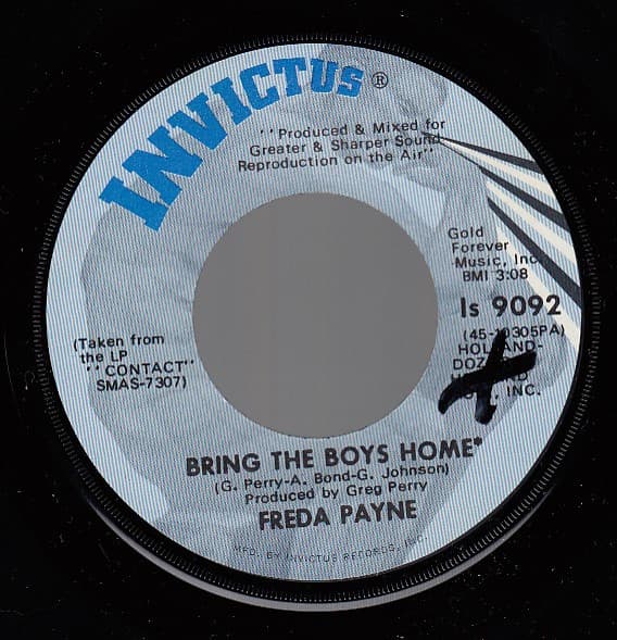 Freda Payne – I Shall Not Be Moved vinyl cover art