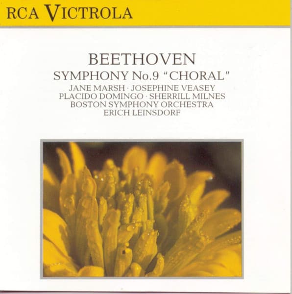 Ludwig Van Beethoven, Jane Marsh, Josephine Veasey, Placido Domingo, Sherrill Milnes, Boston Symphony Orchestra, Erich Leinsdorf – Symphony No.9 "Choral" vinyl cover art