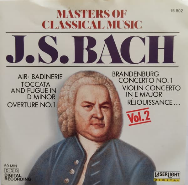 Johann Sebastian Bach – Masters Of Classical Music, Vol.2 vinyl cover art