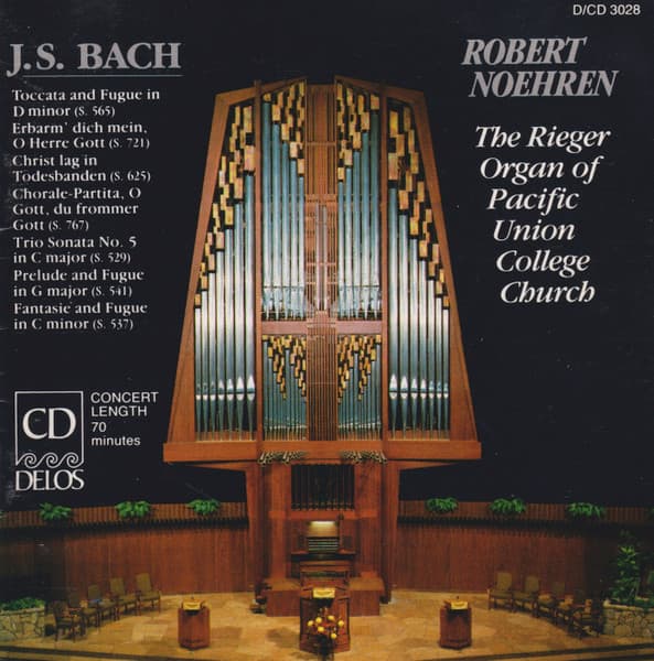 Robert Noehren Johann Sebastian Bach – Great Organ Works vinyl cover art