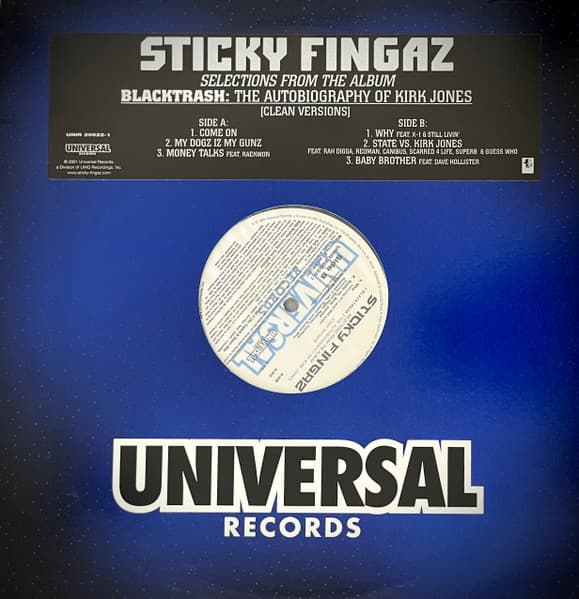 Sticky Fingaz – Selections From The Album Blacktrash: The Autobiography Of Kirk Jones (Clean Versions) vinyl cover art