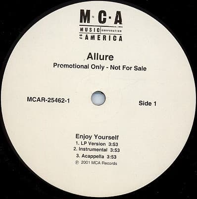 Allure (3) – Enjoy Yourself vinyl cover art