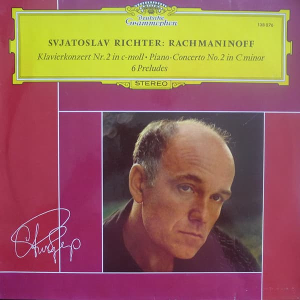 Sergei Rachmaninoff Sviatoslav Richter – Klavierkonzert Nr. 2 In C-Moll = Piano-Concerto No. 2 In C Minor • 6 PréLudes vinyl cover art