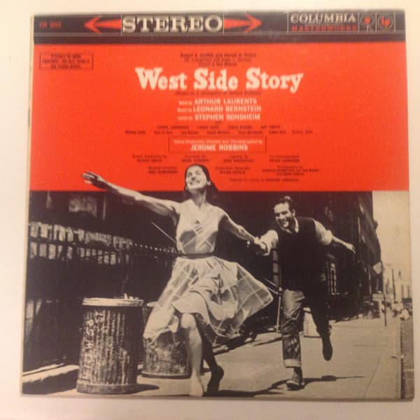 Carol Lawrence, Larry Kert, Chita Rivera, Arthur Gordon Smith, Michael Callan, Kenneth Le Roy, Lee Becker Theodore, David Winters, Tony Mordente, Eddie Roll, Grover Dale – West Side Story vinyl cover art