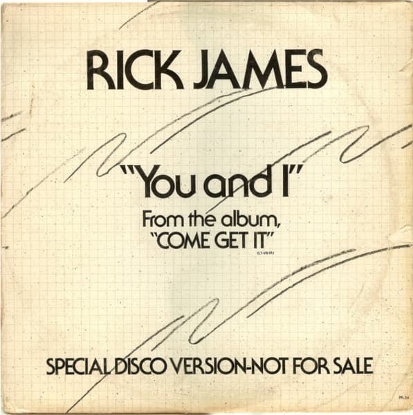 Rick James – You And I vinyl cover art