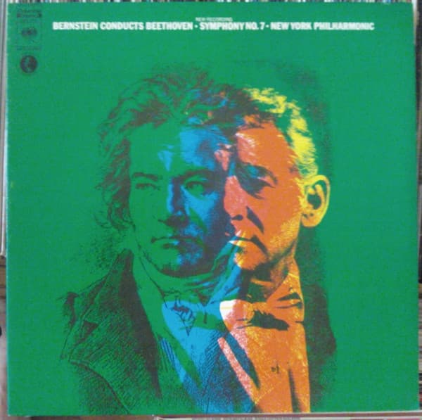 Leonard Bernstein, Ludwig Van Beethoven, New York Philharmonic – Symphony No. 7 vinyl cover art