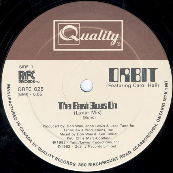 Carol Hall Orbit (3) – Electro - The Beat Goes On vinyl cover art