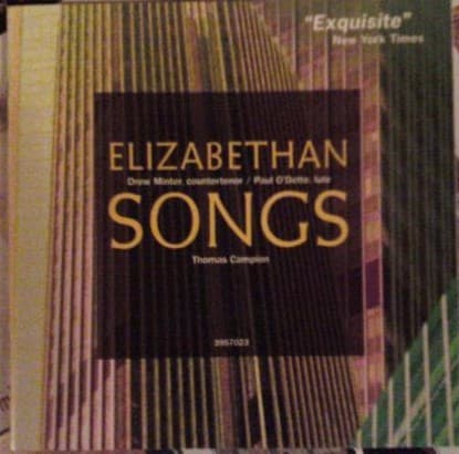Thomas Campion, Drew Minter, Paul O'Dette – Elizabethan Songs vinyl cover art