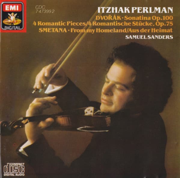 Itzhak Perlman, AntoníN DvořáK, BedřIch Smetana, Samuel Sanders (2) – 4 Romantic Pieces = 4 Romantische StüCke, Op. 75 / From My Homeland = Aus Der Heimat vinyl cover art