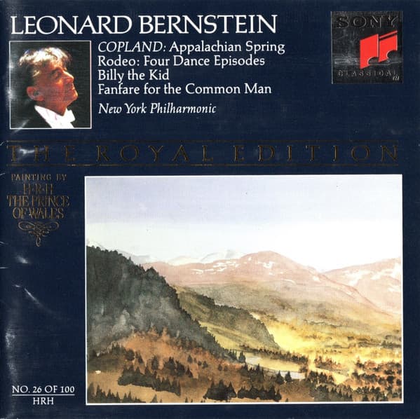 Aaron Copland, New York Philharmonic, Leonard Bernstein – Appalachian Spring • Rodeo • Billy The Kid vinyl cover art