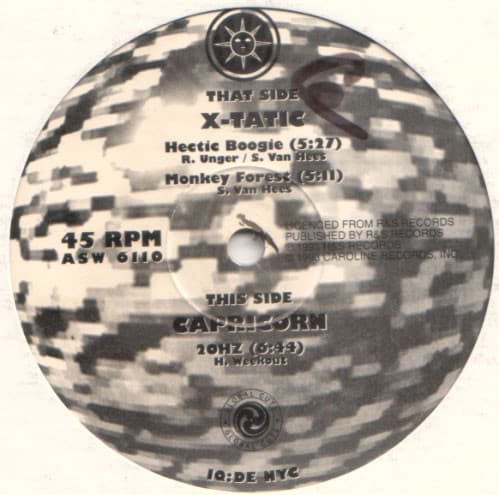 X-Tatic Capricorn – Hectic Boogie / Monkey Forest vinyl cover art