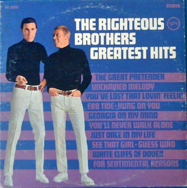 The Righteous Brothers – The Righteous Brothers Greatest Hits vinyl cover art