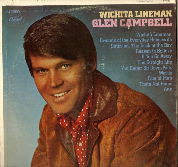 Glen Campbell – Wichita Lineman vinyl cover art