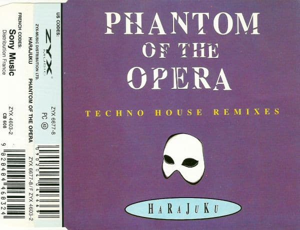 Harajuku – Phantom Of The Opera (Techno House Remixes) vinyl cover art