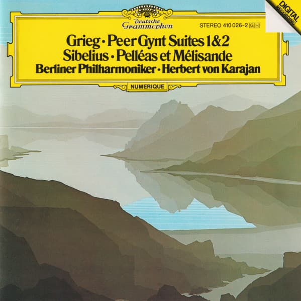 Edvard Grieg, Jean Sibelius, Berliner Philharmoniker, Herbert Von Karajan – PelléAs Et MéLisande vinyl cover art