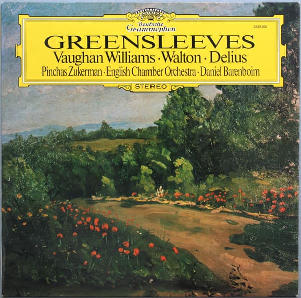 Ralph Vaughan Williams, Sir William Walton, Frederick Delius, Pinchas Zukerman, English Chamber Orchestra, Daniel Barenboim – Greensleeves vinyl cover art