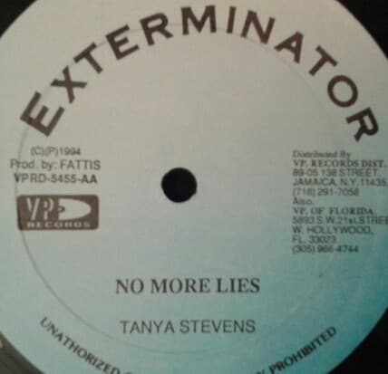 Tanya Stephens Jesse Jender – No More Lies vinyl cover art