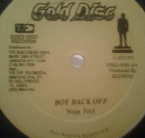 Echo Minott, Ricky General, Ninja Ford – Boy Back Off vinyl cover art
