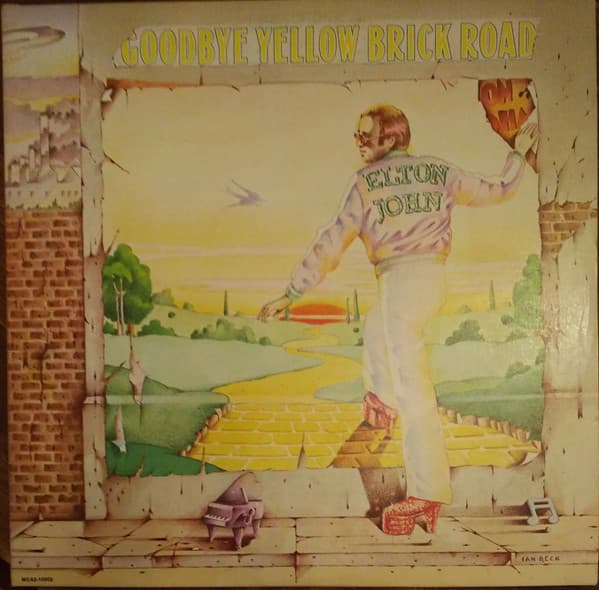Elton John – Goodbye Yellow Brick Road vinyl cover art