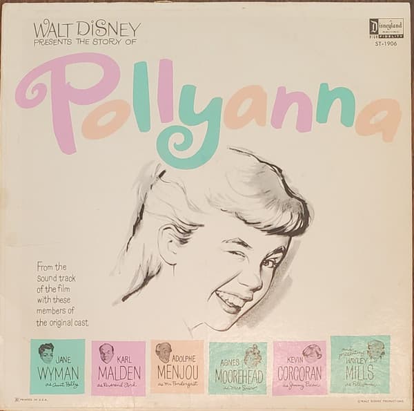 Hayley Mills Kevin "Moochie" Corcoran – Pollyanna vinyl cover art