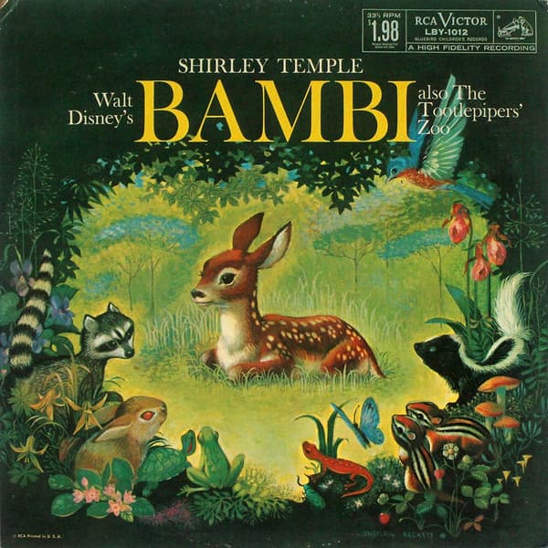 The Tootlepipers Shirley Temple – Walt Disney'S Bambi Also The Tootlepipers' Zoo vinyl cover art