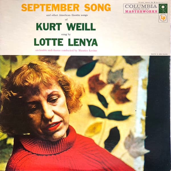 Lotte Lenya – September Song And Other American Theatre Songs Of Kurt Weill vinyl cover art