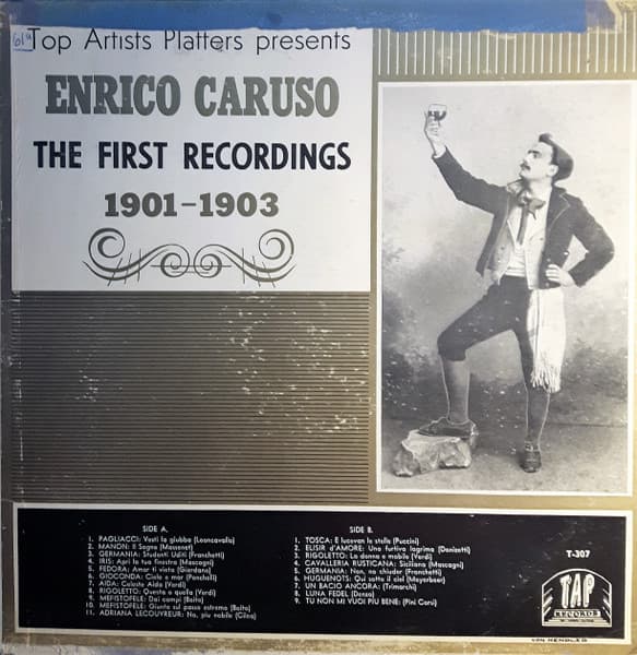 Enrico Caruso – The First Recordings 1901 - 1903 vinyl cover art