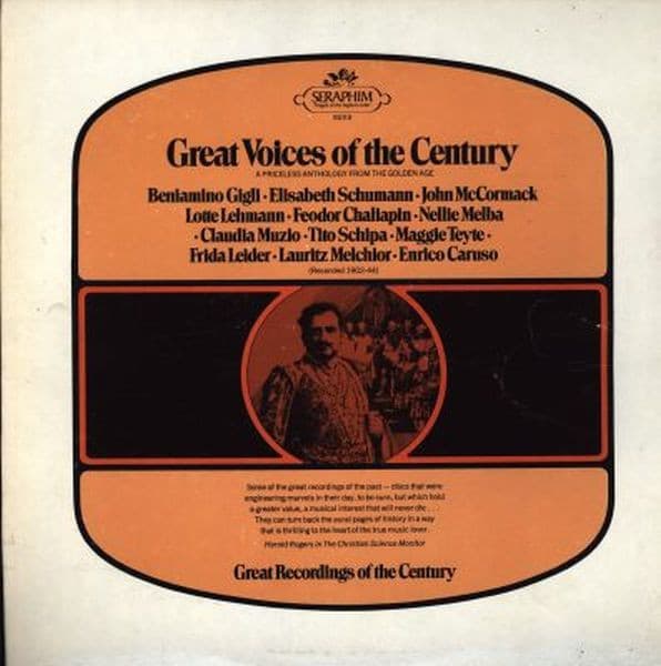 Various – Great Voices Of The Century vinyl cover art