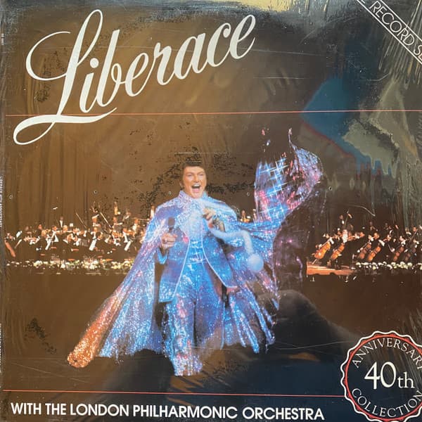 London Philharmonic Orchestra Liberace – 40th Anniversary vinyl cover art