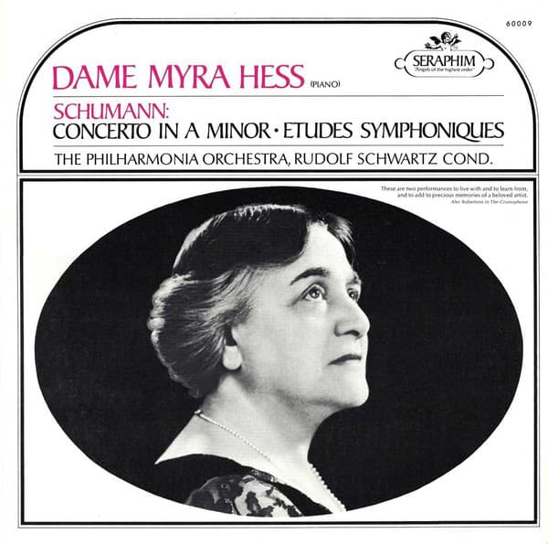 Robert Schumann, Myra Hess, Philharmonia Orchestra, Rudolf Schwarz – Etudes Symphoniques vinyl cover art