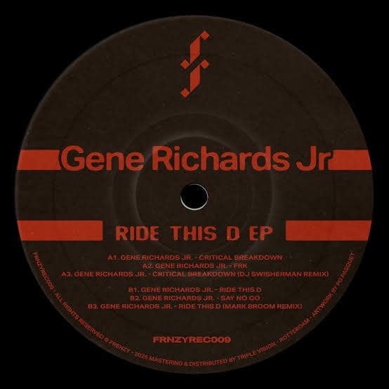 Gene Richards Jr – Techno - Ride This D Ep vinyl cover art