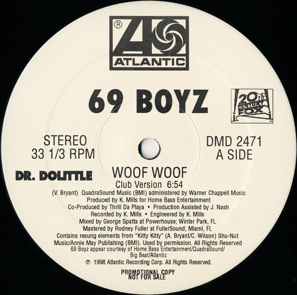 69 Boyz – Woof Woof vinyl cover art