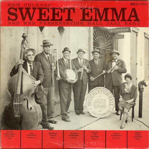 Preservation Hall Jazz Band Emma Barrett – New Orleans' Sweet Emma And Her Preservation Hall Jazz Band vinyl cover art